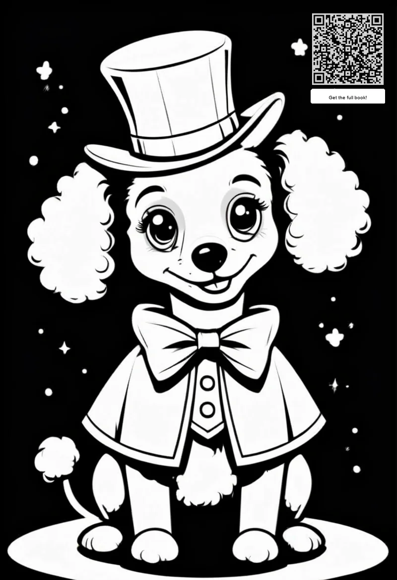 dog dressed in magician outfit