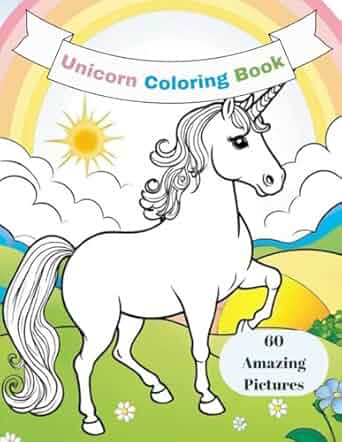 Unicorn Coloring Book Cover